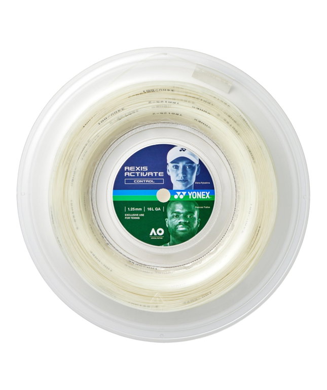 Yonex Tennissaite Rexis Activate (Komfort+Kontrolle) weiss 200m Rolle